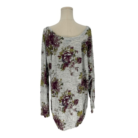Torrid Women's Gray Floral Print Knit Sweater Size 5 - Picture 2 of 4